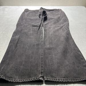 Y2K 2000s Levis 501 Loose Baggy Jean 36x29 Black Button Hamilton Wide Leg Baggie